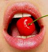 mouth with cherry