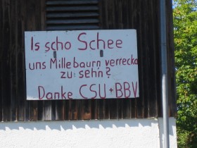 Millebaurn-Protestschild