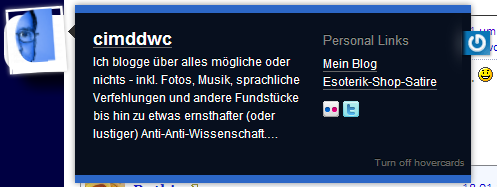 meine Gravatar-Hovercard